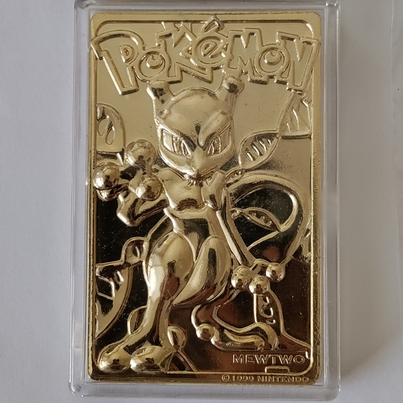 Mewtwo 1999 23 Karat Gold Pokemon Trading Card With COA and Pokemon Ball - Picture 6 of 11